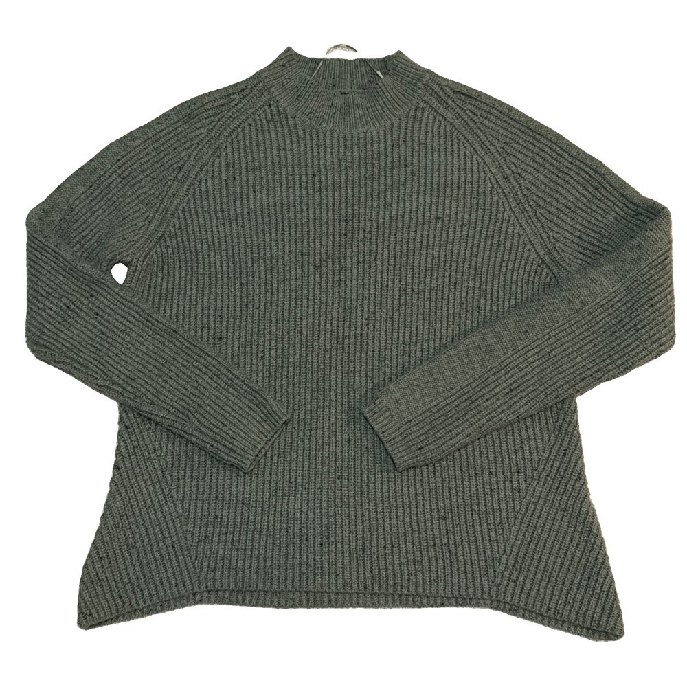 Kuhl Women's Green Ida Mockneck Pullover Knit Sweater Merino Wool Blend Size L